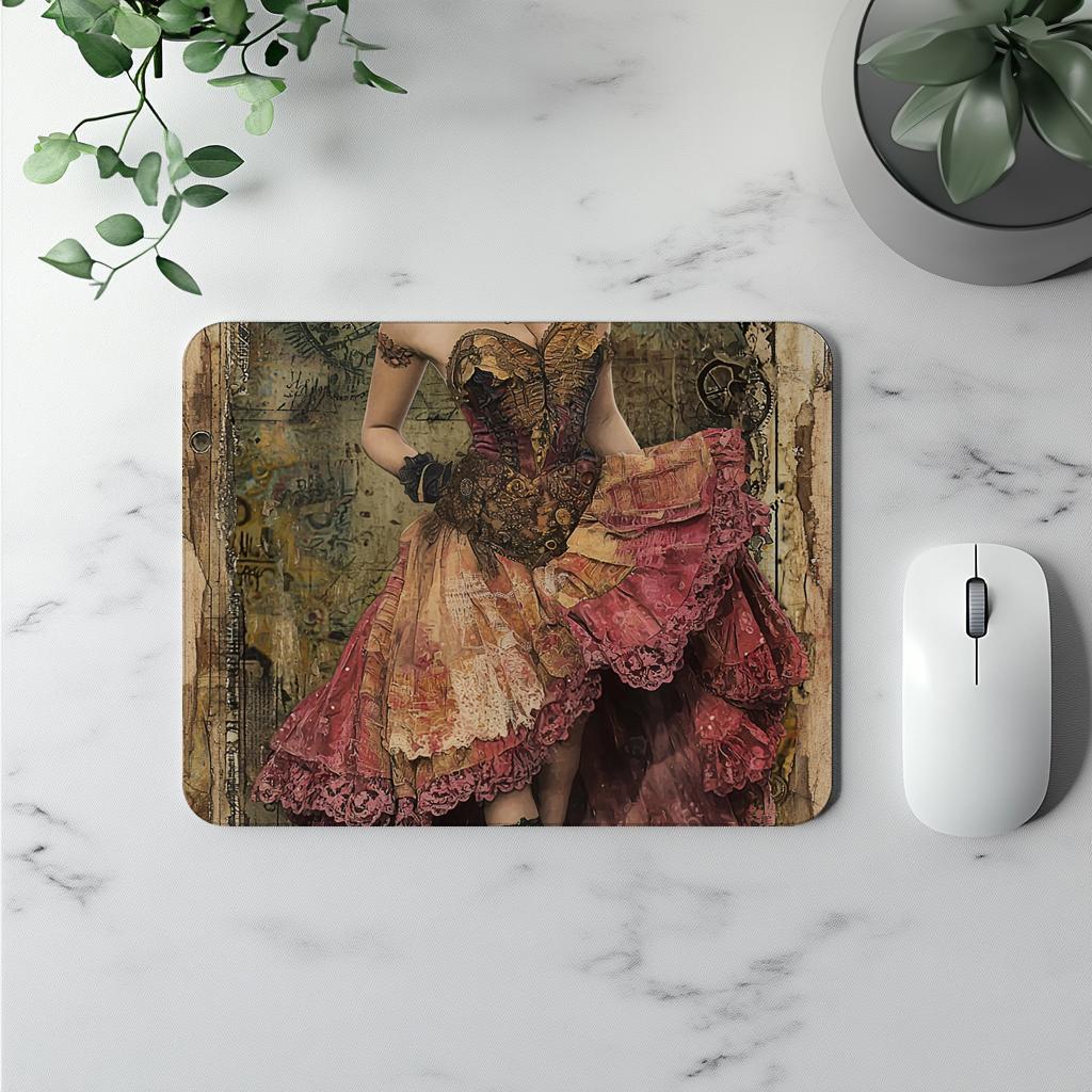 Steampunk Mixed Media I Watercolor Purple - Belly Dance Office Decor | Mouse Pads