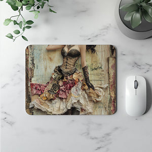 Steampunk Mixed Media II Watercolor Purple - Belly Dance Office Decor | Mouse Pads