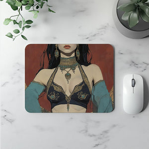Tribal Eclectic I Watercolor Purple - Belly Dance Office Decor | Mouse Pads