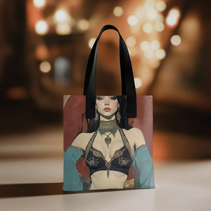 Tribal Eclectic I Watercolor Purple - Belly Dance Fashion Tote Bag