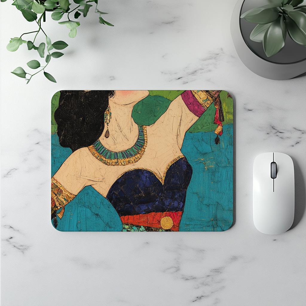 Tribal Eclectic V Watercolor Purple - Belly Dance Office Decor | Mouse Pads