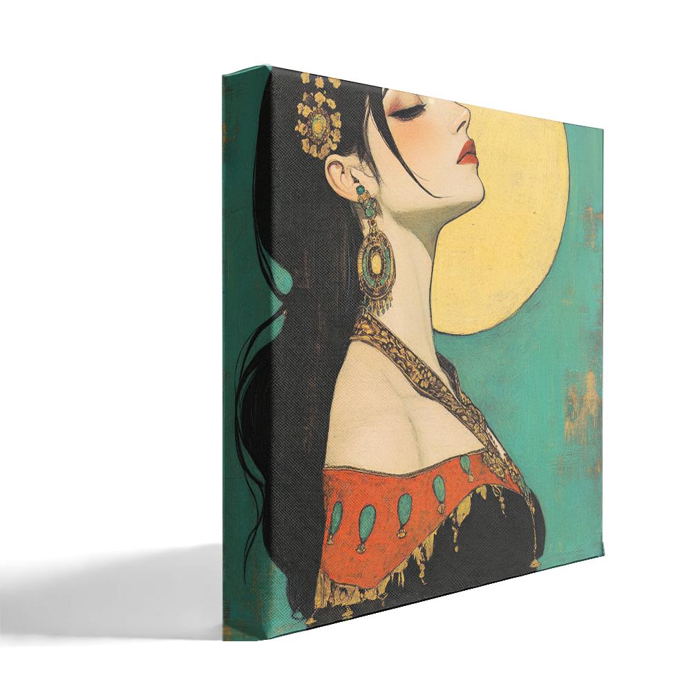 Tribal Eclectic VI Belly Dance Canvas Art 16 in x 16 in