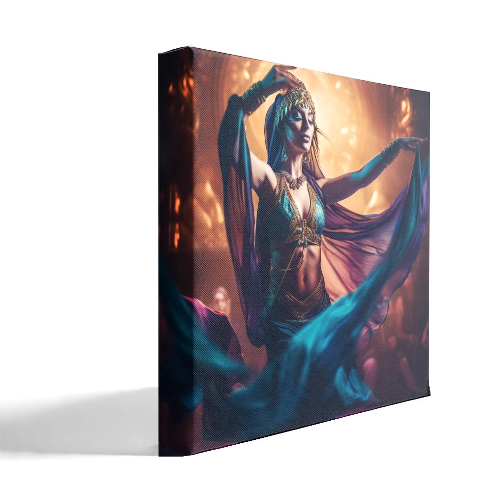 Tribal Splendor I Belly Dance Canvas Art 16 in x 16 in