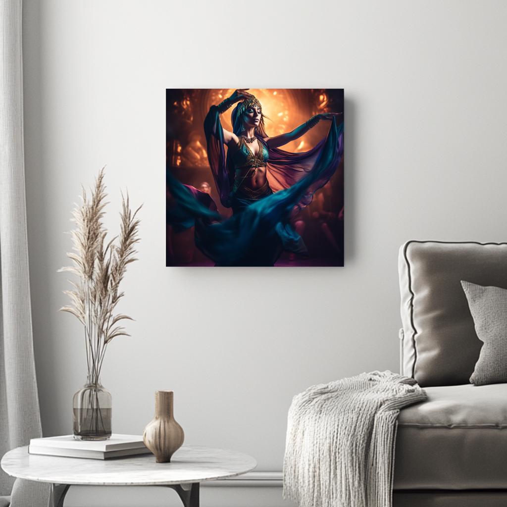 Tribal Splendor I Belly Dance Canvas Art 16 in x 16 in