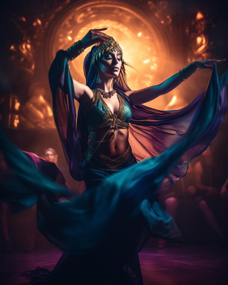 Tribal Splendor I Vintage Red - Belly Dance Art Download