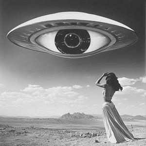 UFO in the Sky I Watercolor Purple - Belly Dance Art Download