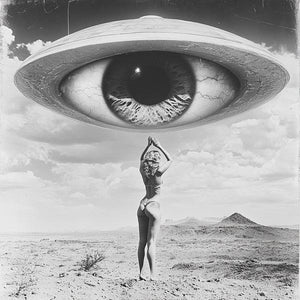 UFO in the Sky II Watercolor Purple - Belly Dance Art Download