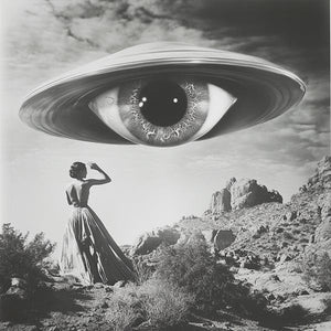 UFO in the Sky III Watercolor Purple - Belly Dance Art Download