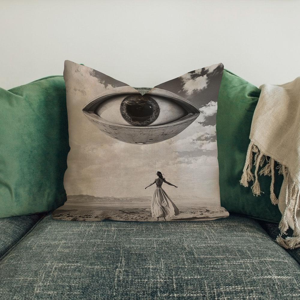 Ufo In The Sky Iv Belly Dance Throw Pillow 18 in x 18 in