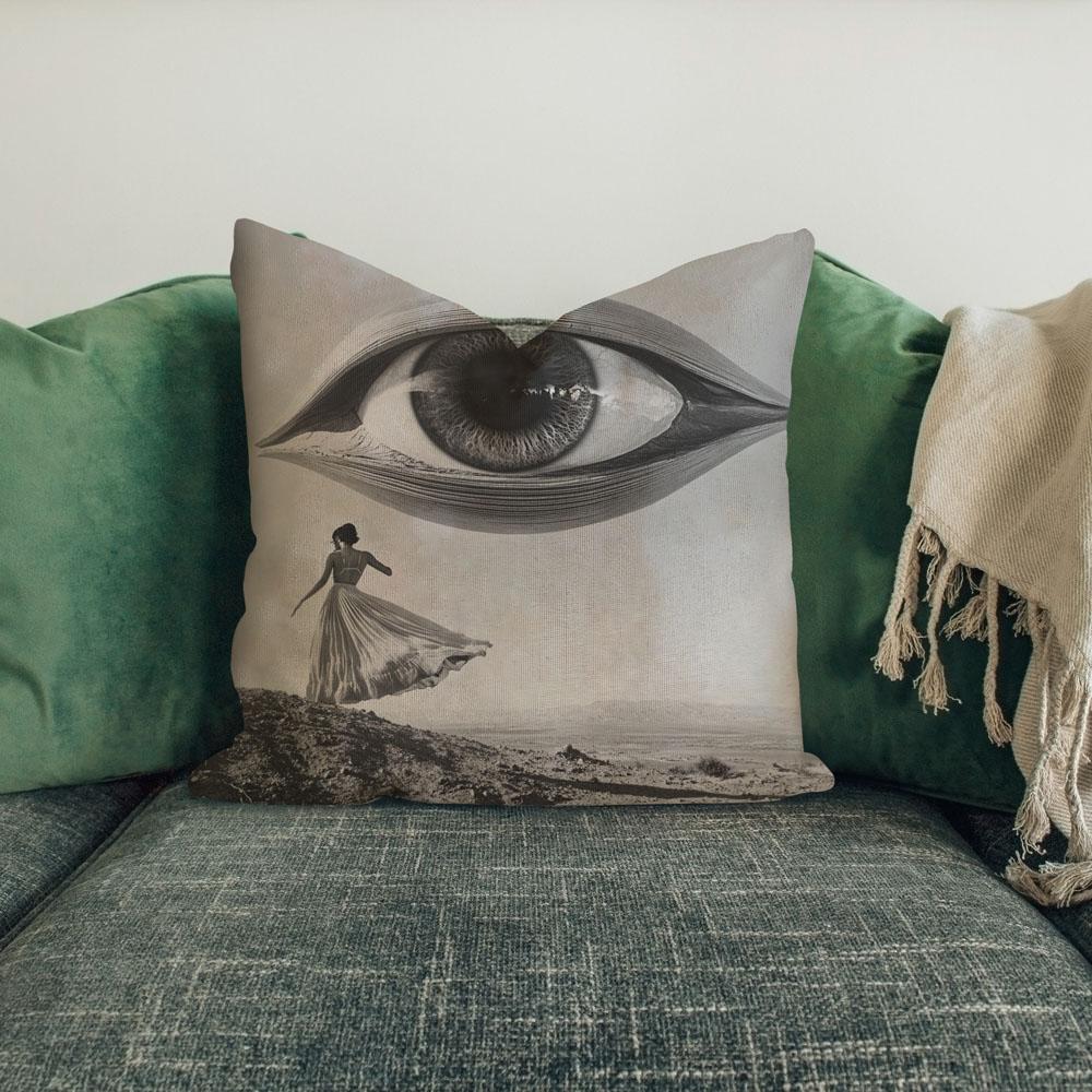 Ufo In The Sky V Belly Dance Throw Pillow 18 in x 18 in