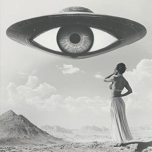 UFO in the Sky VI Watercolor Purple - Belly Dance Art Download