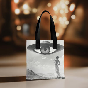 UFO in the Sky VI Watercolor Purple - Belly Dance Fashion Tote Bag