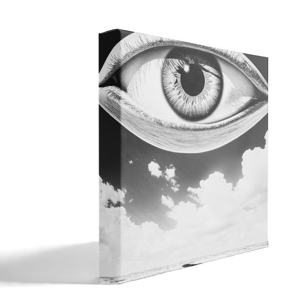 UFO in the Sky VII Belly Dance Canvas Art 16 in x 16 in