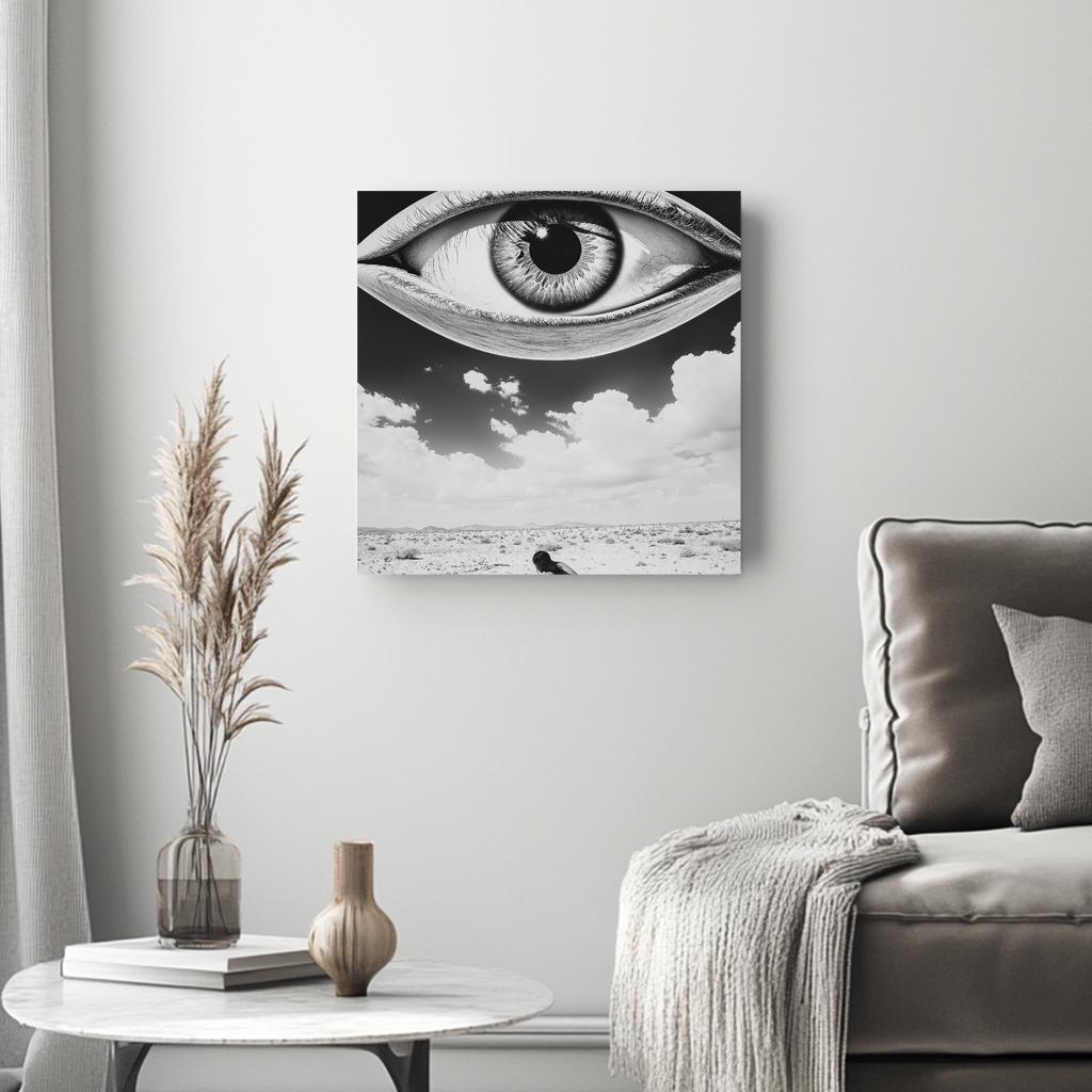 UFO in the Sky VII Belly Dance Canvas Art 16 in x 16 in