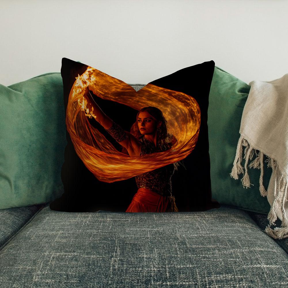 Veil Of Fire Iv Belly Dance Throw Pillow 18 in x 18 in