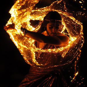 Veil of Fire V Vintage Red - Belly Dance Art Download