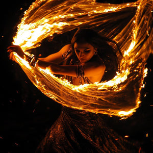 Veil of Fire VI Vintage Red - Belly Dance Art Download