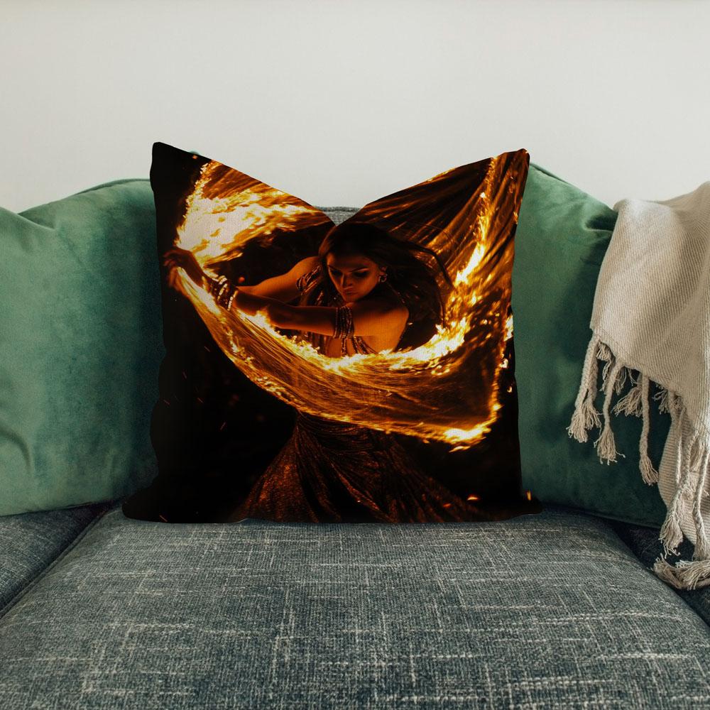 Veil Of Fire Vi Belly Dance Throw Pillow 18 in x 18 in