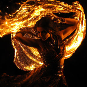 Veil of Fire VII Vintage Red - Belly Dance Art Download