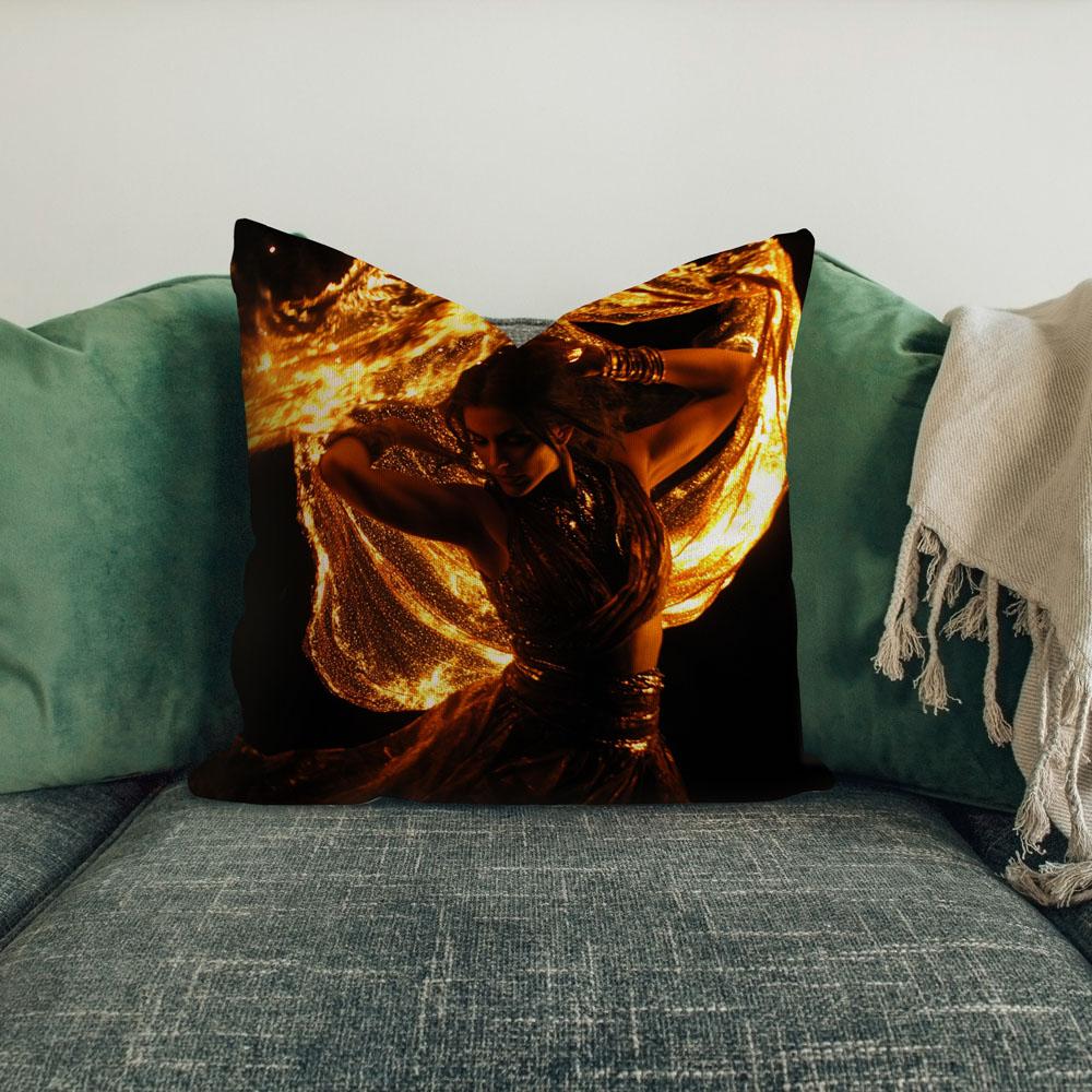 Veil Of Fire Vii Belly Dance Throw Pillow 18 in x 18 in