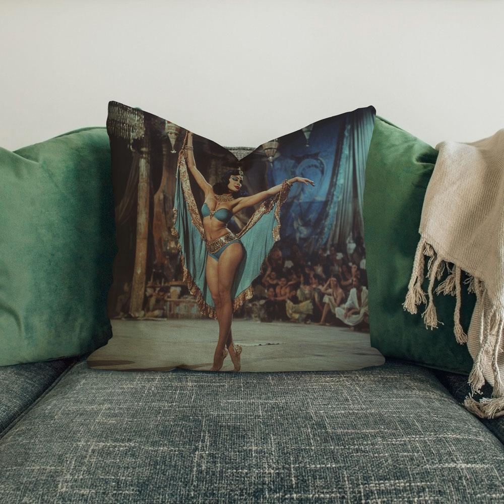 Vintage 1970S Hafla Ii Belly Dance Throw Pillow 18 in x 18 in