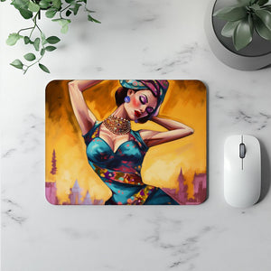 Vintage Brush Strokes III Vintage Red - Belly Dance Office Decor