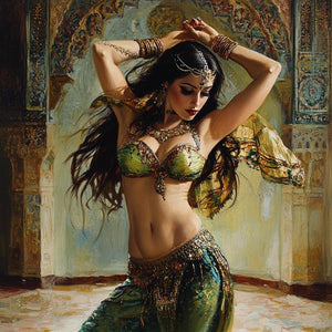 Vintage Sultans Court III Vintage Red - Belly Dance Art Download