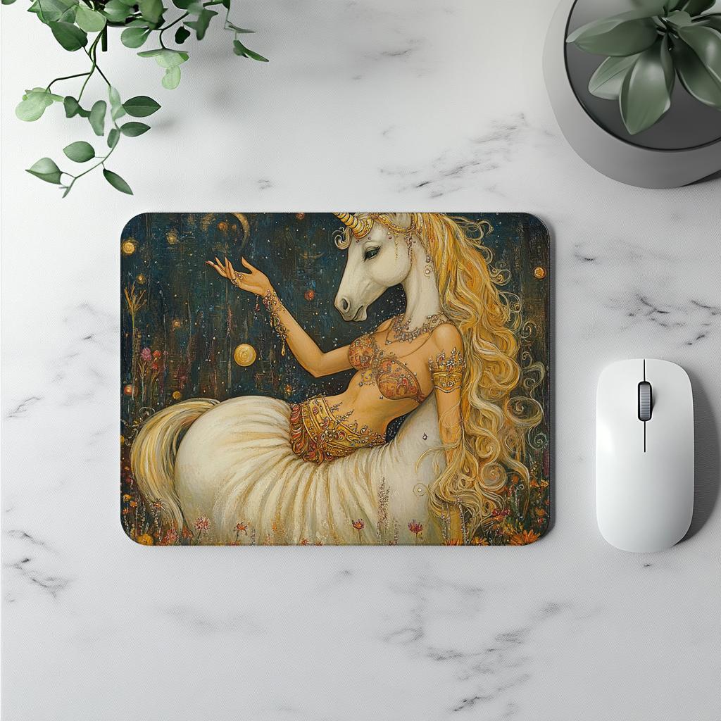 Wonder of Unicorns II Watercolor Purple - Belly Dance Office Decor | Mouse Pads