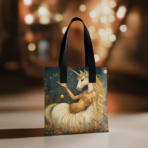 Wonder of Unicorns II Watercolor Purple - Belly Dance Fashion Tote Bag