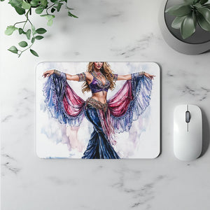 Blue Performance Watercolor IV Watercolor Purple - Belly Dance Office Decor | Mouse Pads