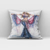 Blue Performance Watercolor Iv Belly Dance Throw Pillow 18 in x 18 in