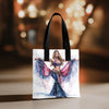Blue Performance Watercolor IV Watercolor Purple - Belly Dance Fashion Tote Bag
