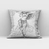 Coloring Page I Belly Dance Throw Pillow 18 in x 18 in