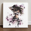 Purple Watercolor II Belly Dance Canvas Art 16 in x 16 in