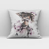 Purple Watercolor Ii Belly Dance Throw Pillow 18 in x 18 in