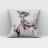 Purple Watercolor Iv Belly Dance Throw Pillow 18 in x 18 in