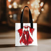Striking Red Costume Sketch II Watercolor Purple - Belly Dance Fashion Tote Bag