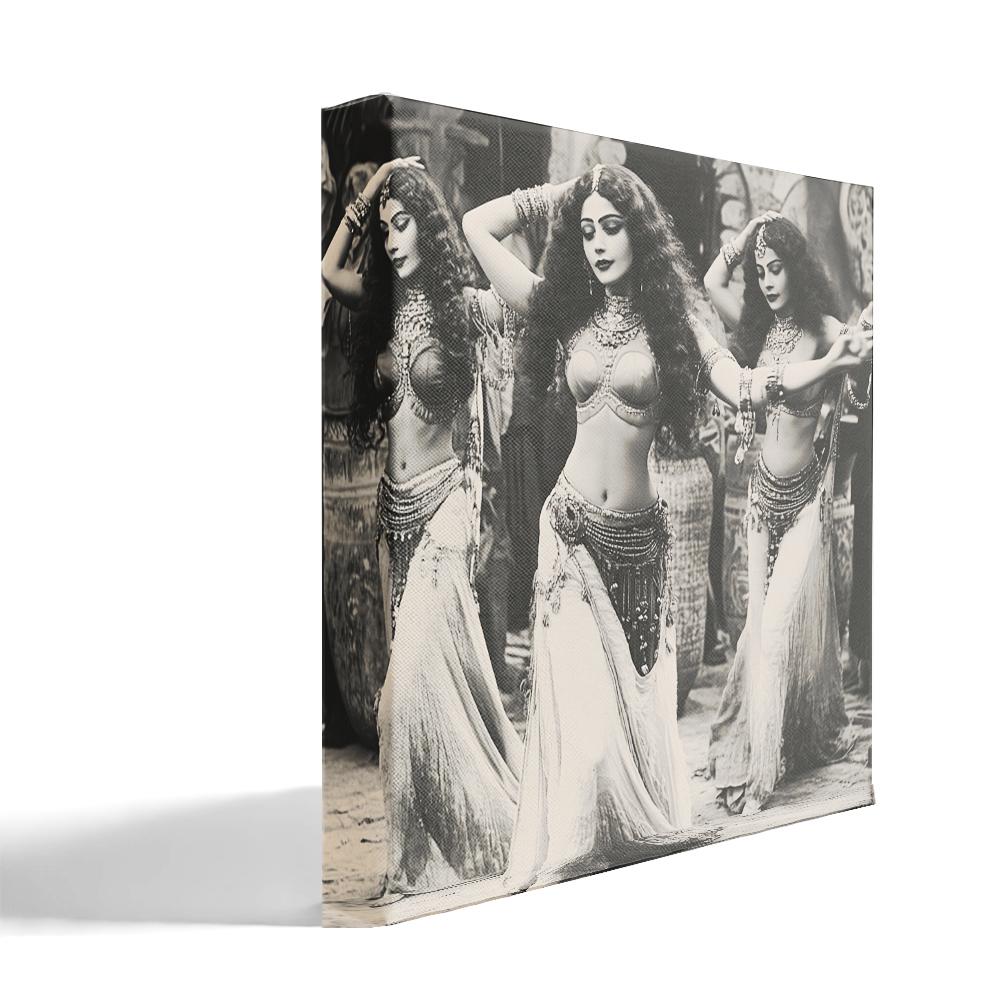 Three Non-Blondes Vintage I Belly Dance Canvas Art 16 in x 16 in
