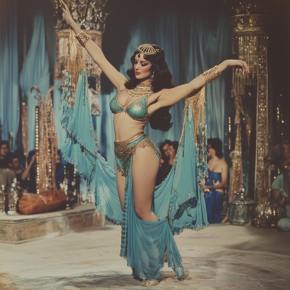 Vintage 1970s Hafla III Vintage Red - Belly Dance Art Download