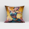 Vintage Brush Strokes Iii Belly Dance Throw Pillow 18 in x 18 in