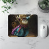 Vintage Shimmy Cat I Watercolor Purple - Belly Dance Office Decor | Mouse Pads
