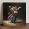 Vintage Shimmy Cat IV Belly Dance Canvas Art 16 in x 16 in