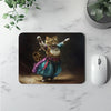 Vintage Shimmy Cat IV Watercolor Purple - Belly Dance Office Decor | Mouse Pads