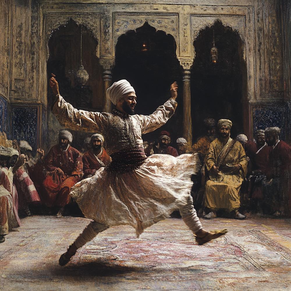 Vintage Sultans Court II Vintage Red - Belly Dance Art Download