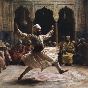 Vintage Sultans Court II Vintage Red - Belly Dance Art Download