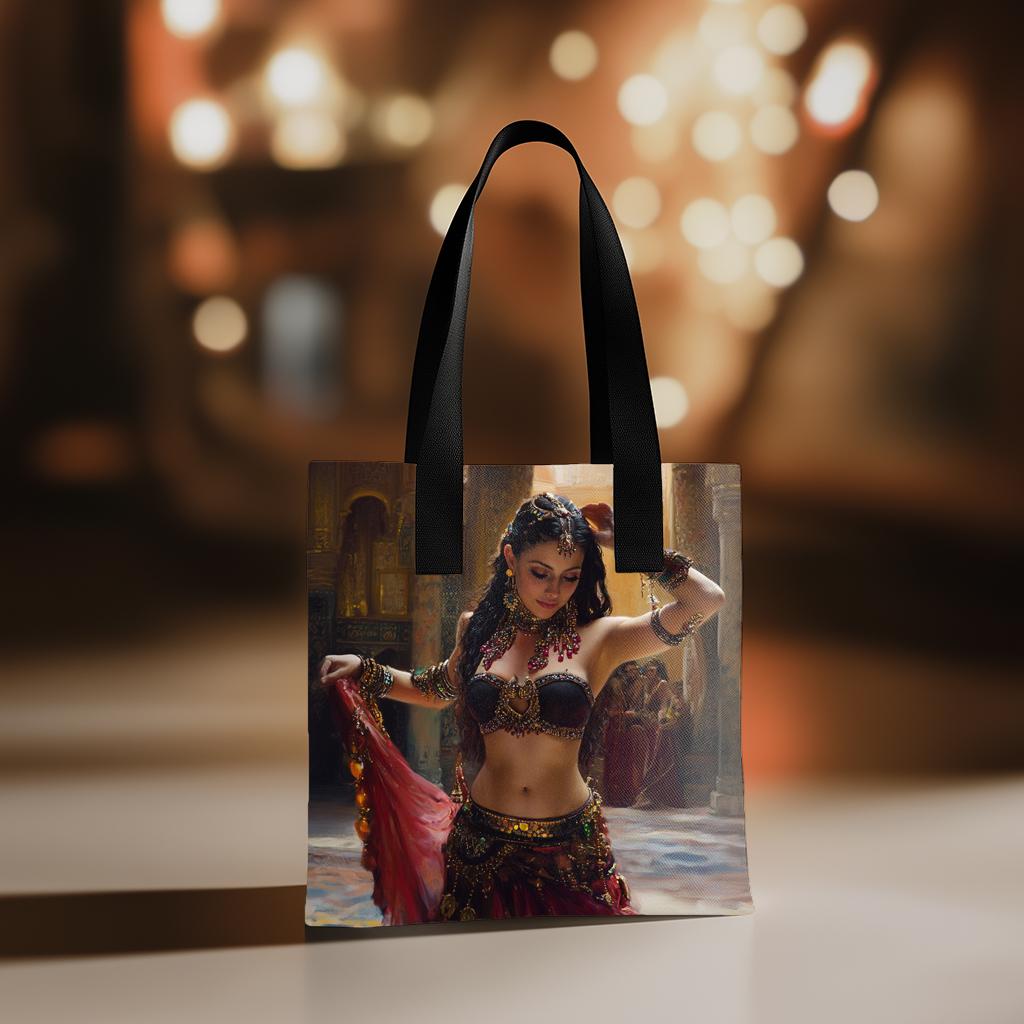 Vintage Turkish I Watercolor Purple - Belly Dance Fashion Tote Bag